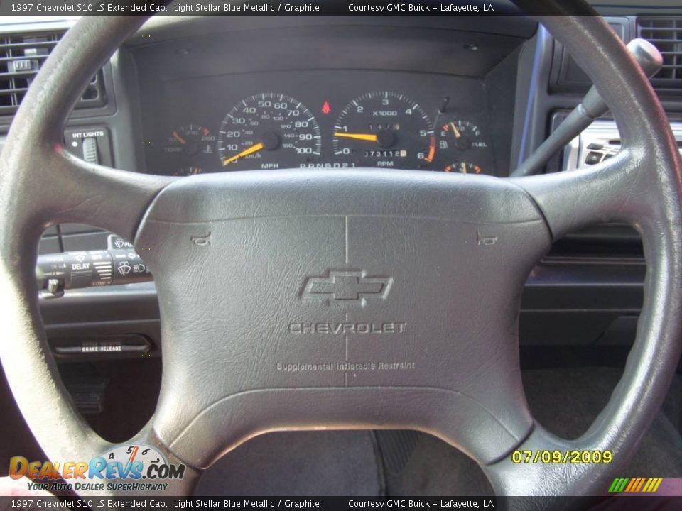 1997 Chevrolet S10 LS Extended Cab Light Stellar Blue Metallic / Graphite Photo #8
