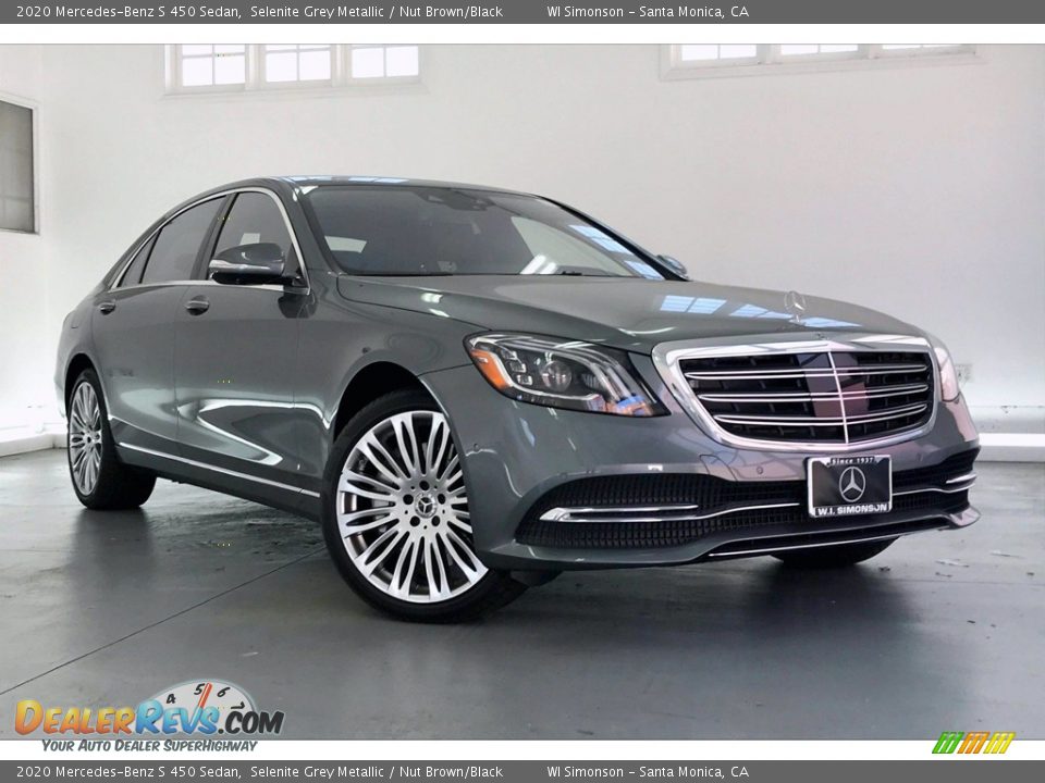 2020 Mercedes-Benz S 450 Sedan Selenite Grey Metallic / Nut Brown/Black Photo #12