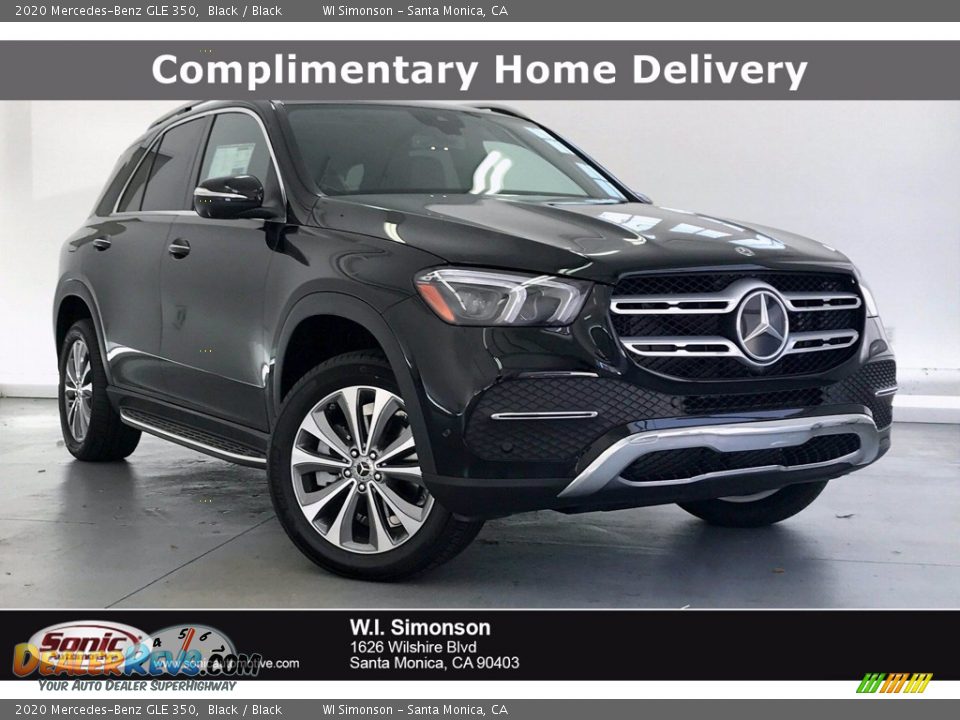 2020 Mercedes-Benz GLE 350 Black / Black Photo #1