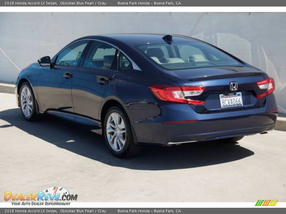 2018 Honda Accord LX Sedan Obsidian Blue Pearl / Gray Photo #2