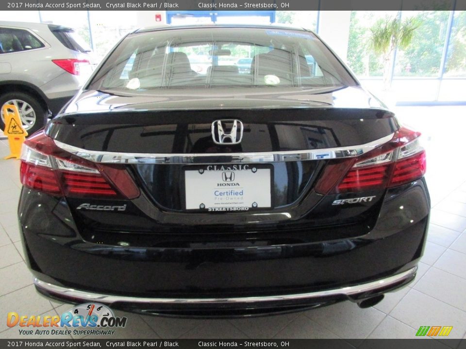 2017 Honda Accord Sport Sedan Crystal Black Pearl / Black Photo #14