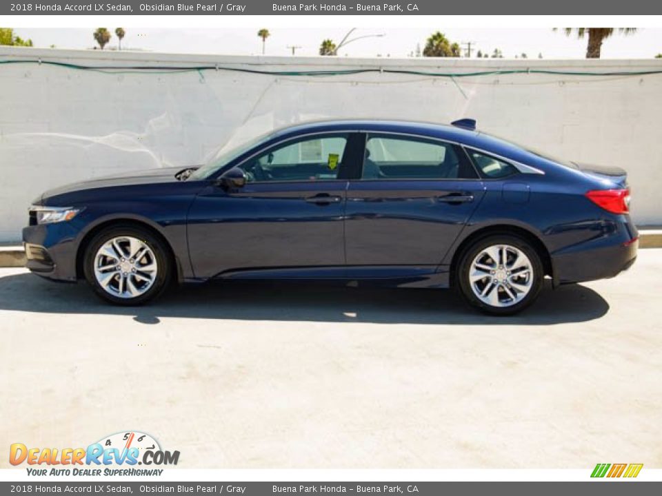 2018 Honda Accord LX Sedan Obsidian Blue Pearl / Gray Photo #10