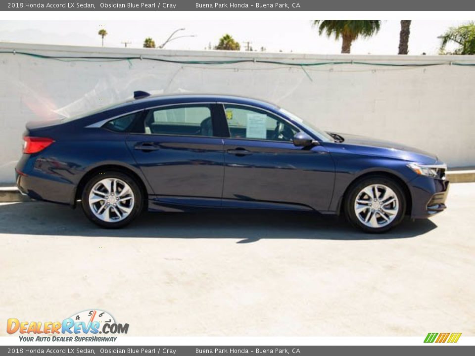 2018 Honda Accord LX Sedan Obsidian Blue Pearl / Gray Photo #14