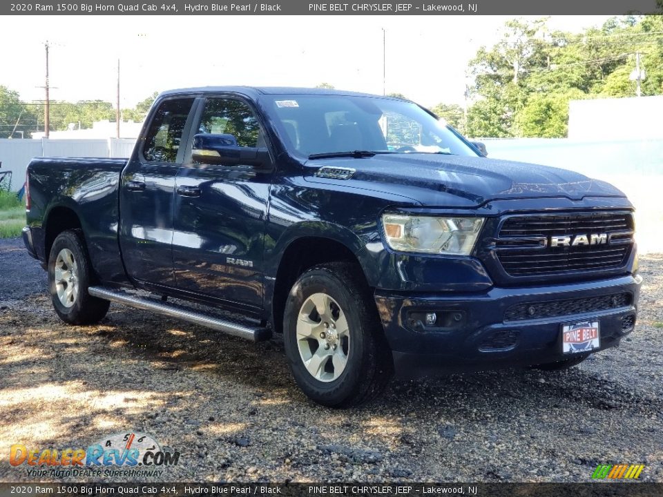 2020 Ram 1500 Big Horn Quad Cab 4x4 Hydro Blue Pearl / Black Photo #1