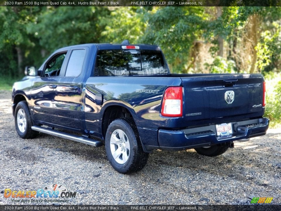 2020 Ram 1500 Big Horn Quad Cab 4x4 Hydro Blue Pearl / Black Photo #6