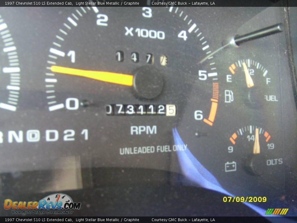 1997 Chevrolet S10 LS Extended Cab Light Stellar Blue Metallic / Graphite Photo #12