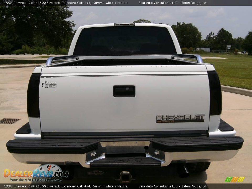 1998 Chevrolet C/K K1500 Silverado Extended Cab 4x4 Summit White / Neutral Photo #4