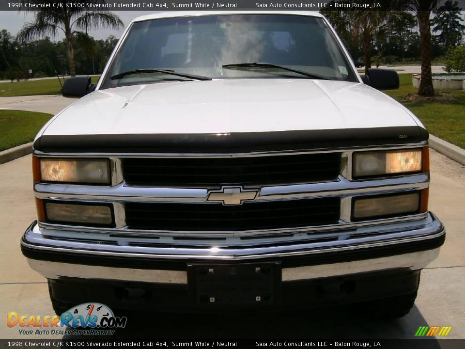 1998 Chevrolet C/K K1500 Silverado Extended Cab 4x4 Summit White / Neutral Photo #8