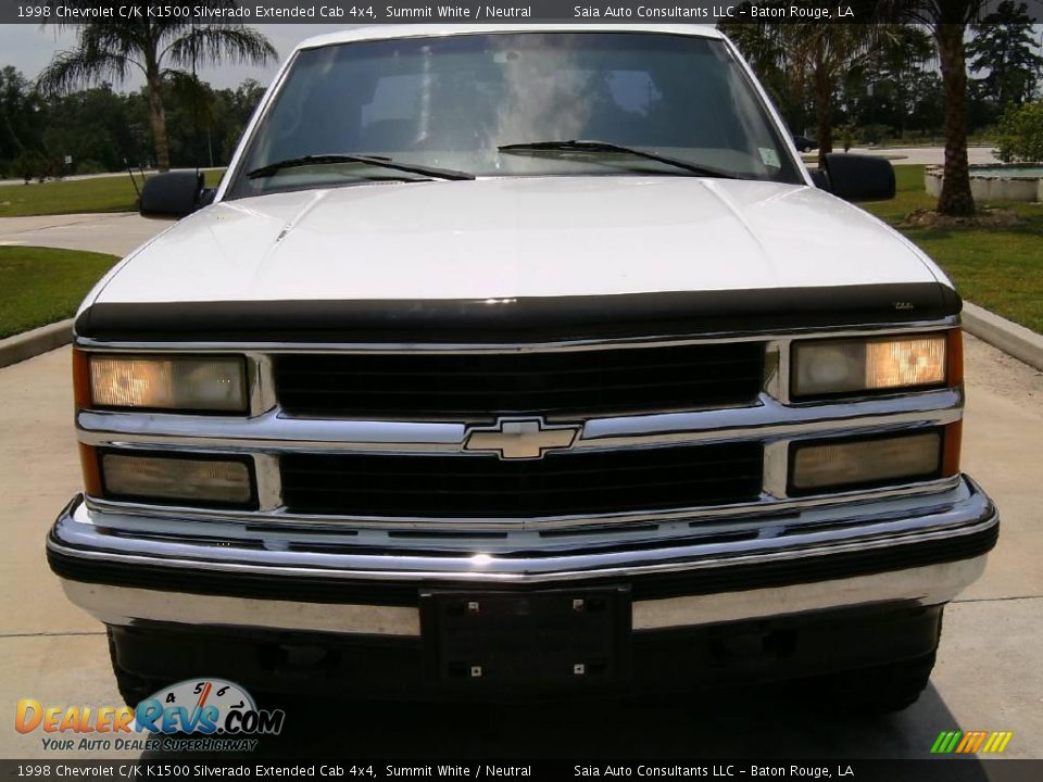 1998 Chevrolet C/K K1500 Silverado Extended Cab 4x4 Summit White / Neutral Photo #8