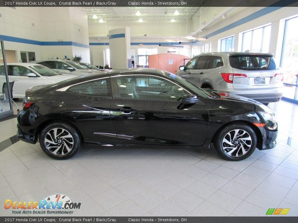 2017 Honda Civic LX Coupe Crystal Black Pearl / Black/Gray Photo #5