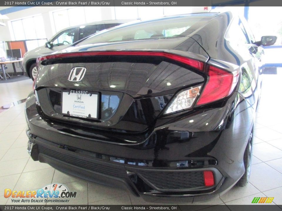 2017 Honda Civic LX Coupe Crystal Black Pearl / Black/Gray Photo #10