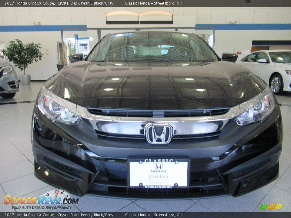 2017 Honda Civic LX Coupe Crystal Black Pearl / Black/Gray Photo #13