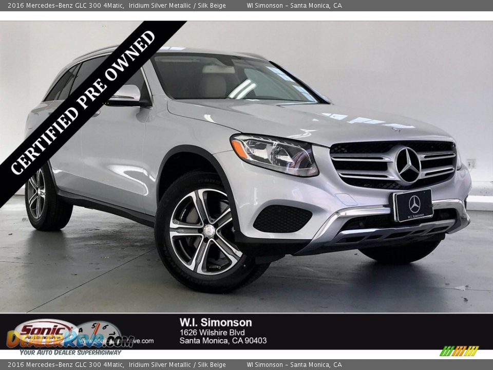 2016 Mercedes-Benz GLC 300 4Matic Iridium Silver Metallic / Silk Beige Photo #1