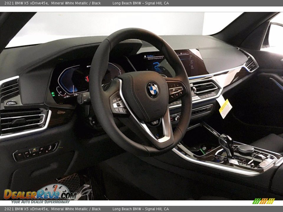 2021 BMW X5 xDrive45e Mineral White Metallic / Black Photo #7