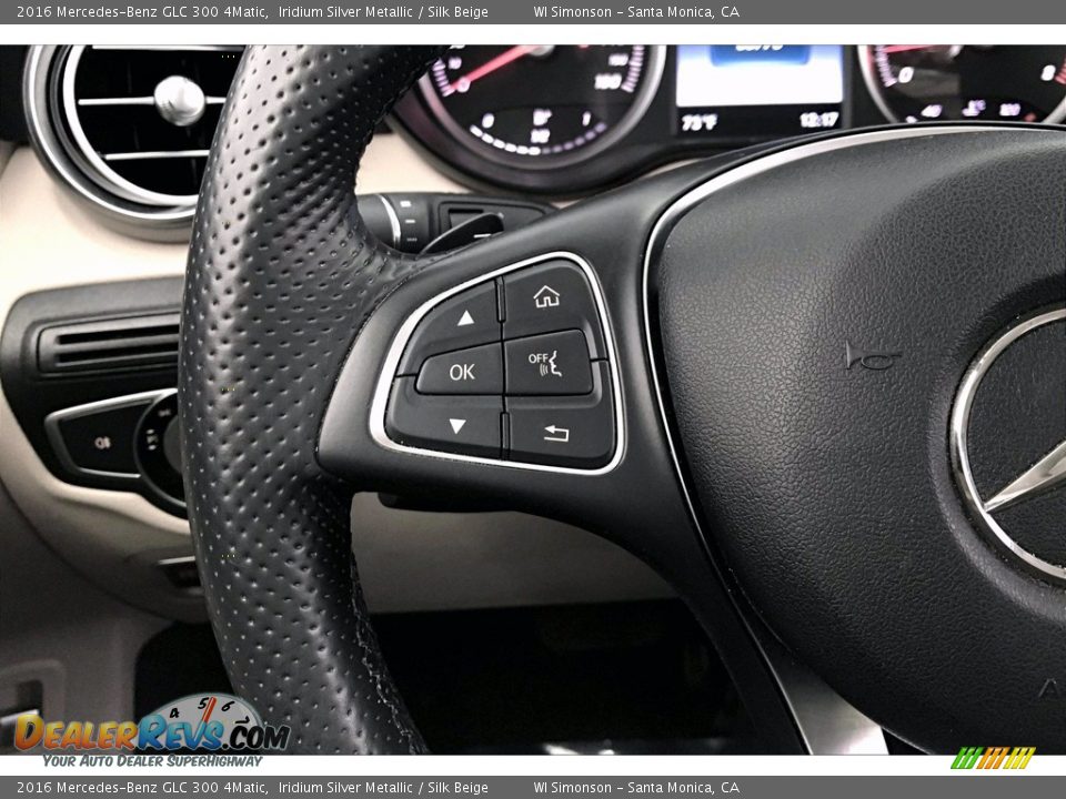 2016 Mercedes-Benz GLC 300 4Matic Iridium Silver Metallic / Silk Beige Photo #18