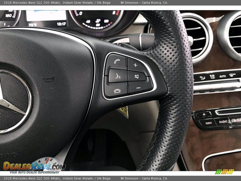 2016 Mercedes-Benz GLC 300 4Matic Iridium Silver Metallic / Silk Beige Photo #19