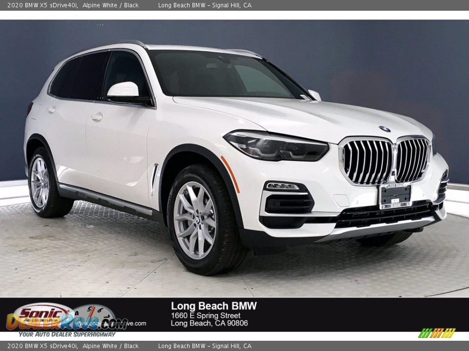 2020 BMW X5 sDrive40i Alpine White / Black Photo #1
