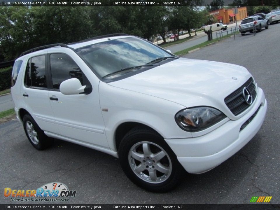2000 Mercedes-Benz ML 430 4Matic Polar White / Java Photo #3
