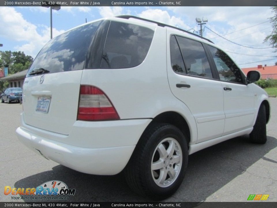 2000 Mercedes-Benz ML 430 4Matic Polar White / Java Photo #10