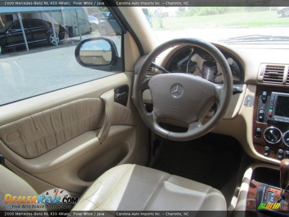 2000 Mercedes-Benz ML 430 4Matic Polar White / Java Photo #12
