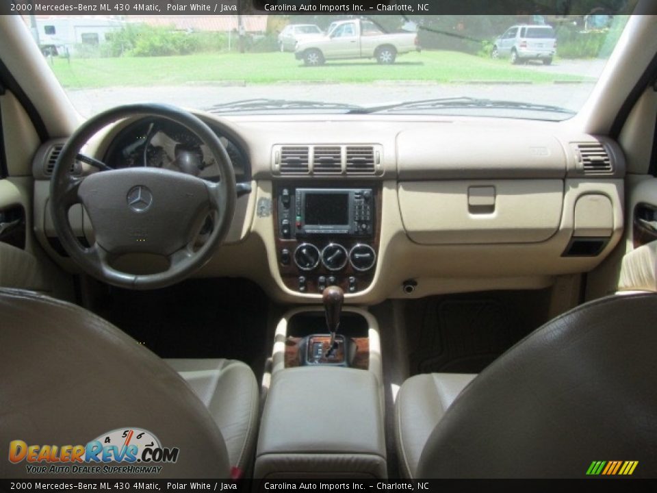 2000 Mercedes-Benz ML 430 4Matic Polar White / Java Photo #13