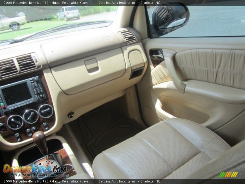 2000 Mercedes-Benz ML 430 4Matic Polar White / Java Photo #14