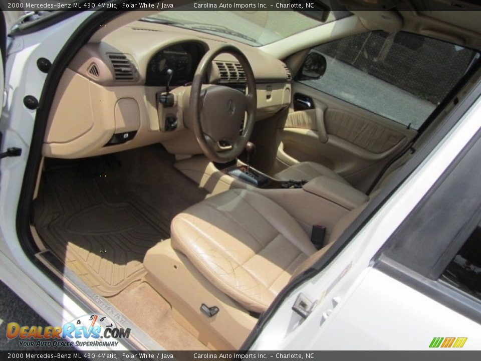 2000 Mercedes-Benz ML 430 4Matic Polar White / Java Photo #16