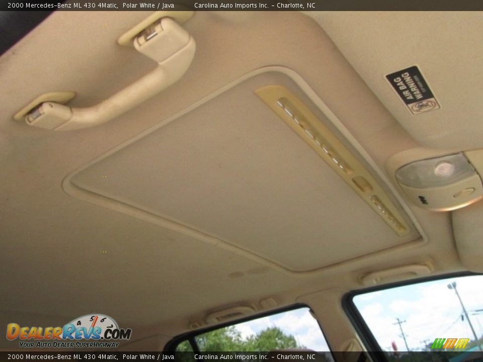 2000 Mercedes-Benz ML 430 4Matic Polar White / Java Photo #23