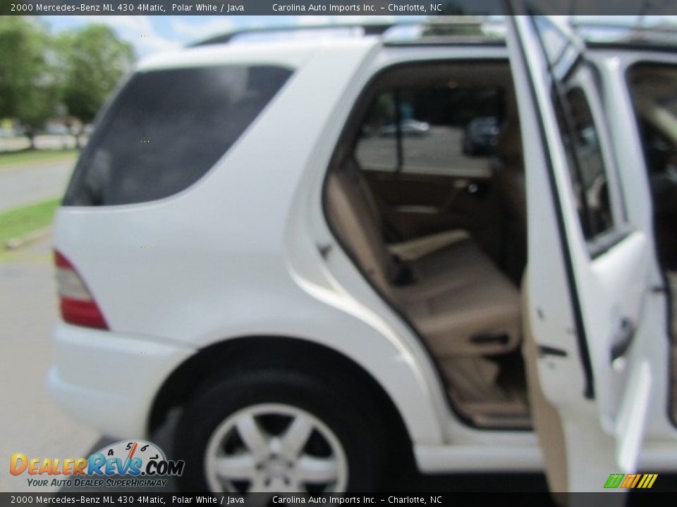 2000 Mercedes-Benz ML 430 4Matic Polar White / Java Photo #25