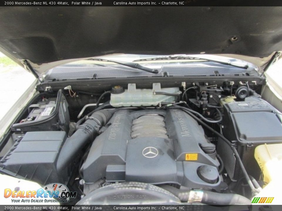 2000 Mercedes-Benz ML 430 4Matic Polar White / Java Photo #26