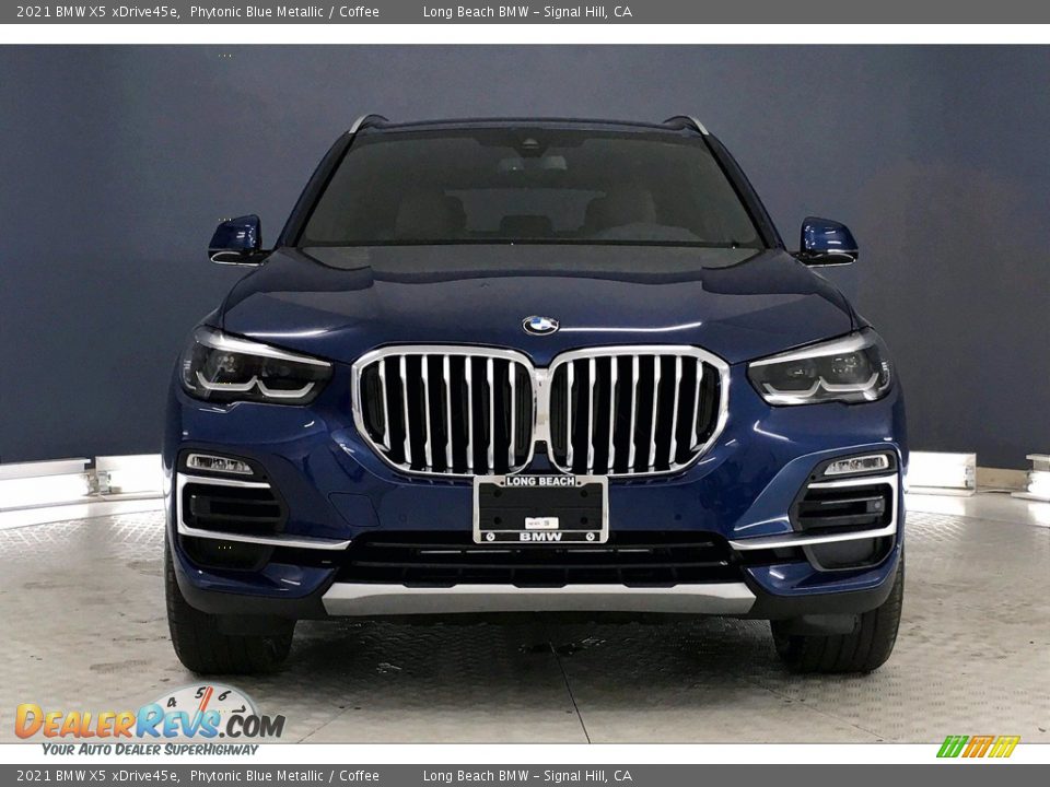 2021 BMW X5 xDrive45e Phytonic Blue Metallic / Coffee Photo #2