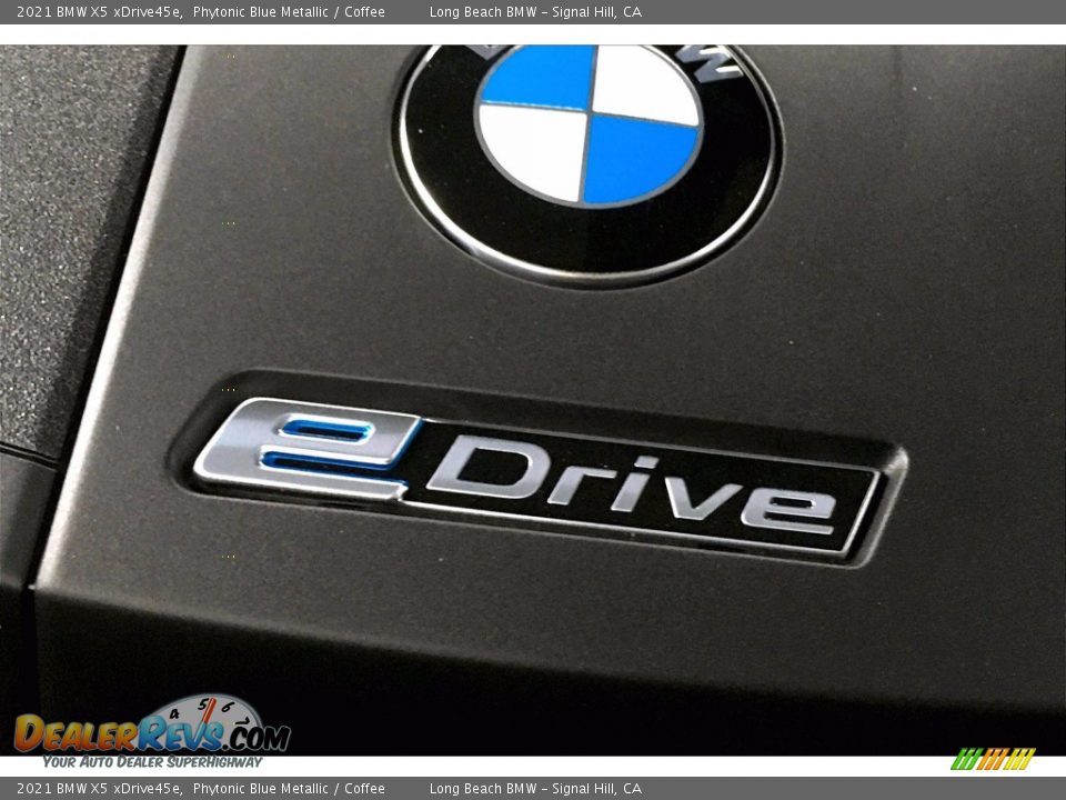 2021 BMW X5 xDrive45e Phytonic Blue Metallic / Coffee Photo #11