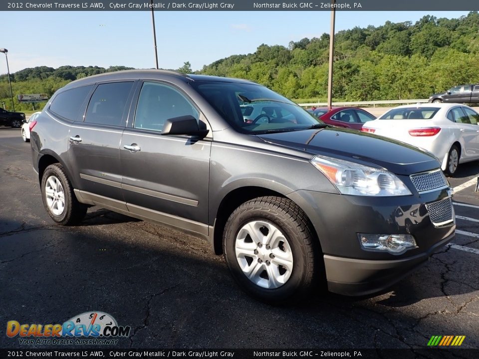 2012 Chevrolet Traverse LS AWD Cyber Gray Metallic / Dark Gray/Light Gray Photo #4