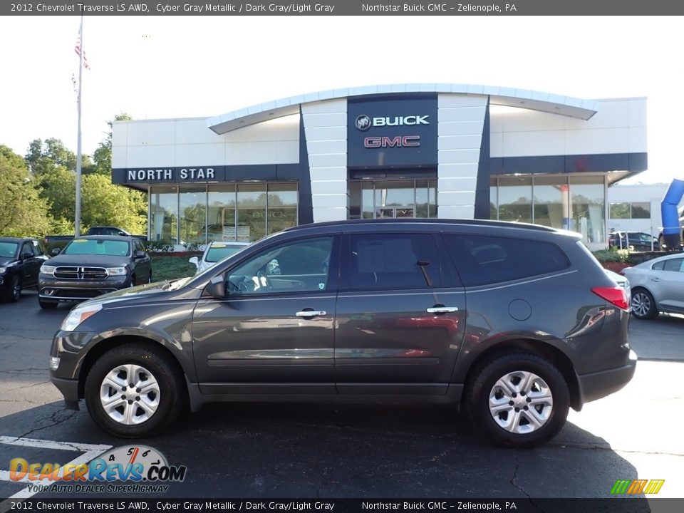 2012 Chevrolet Traverse LS AWD Cyber Gray Metallic / Dark Gray/Light Gray Photo #13