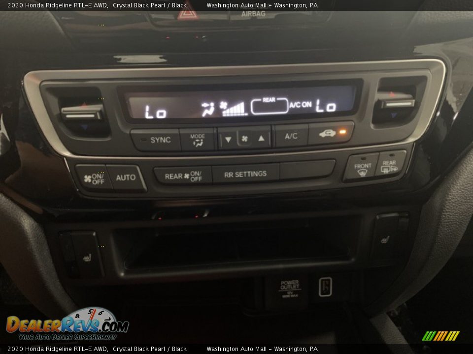 2020 Honda Ridgeline RTL-E AWD Crystal Black Pearl / Black Photo #17