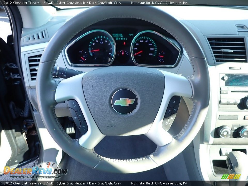 2012 Chevrolet Traverse LS AWD Cyber Gray Metallic / Dark Gray/Light Gray Photo #24