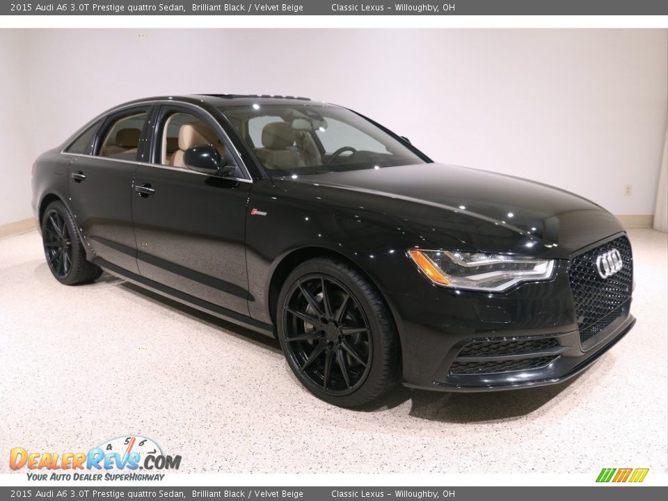2015 Audi A6 3.0T Prestige quattro Sedan Brilliant Black / Velvet Beige Photo #1