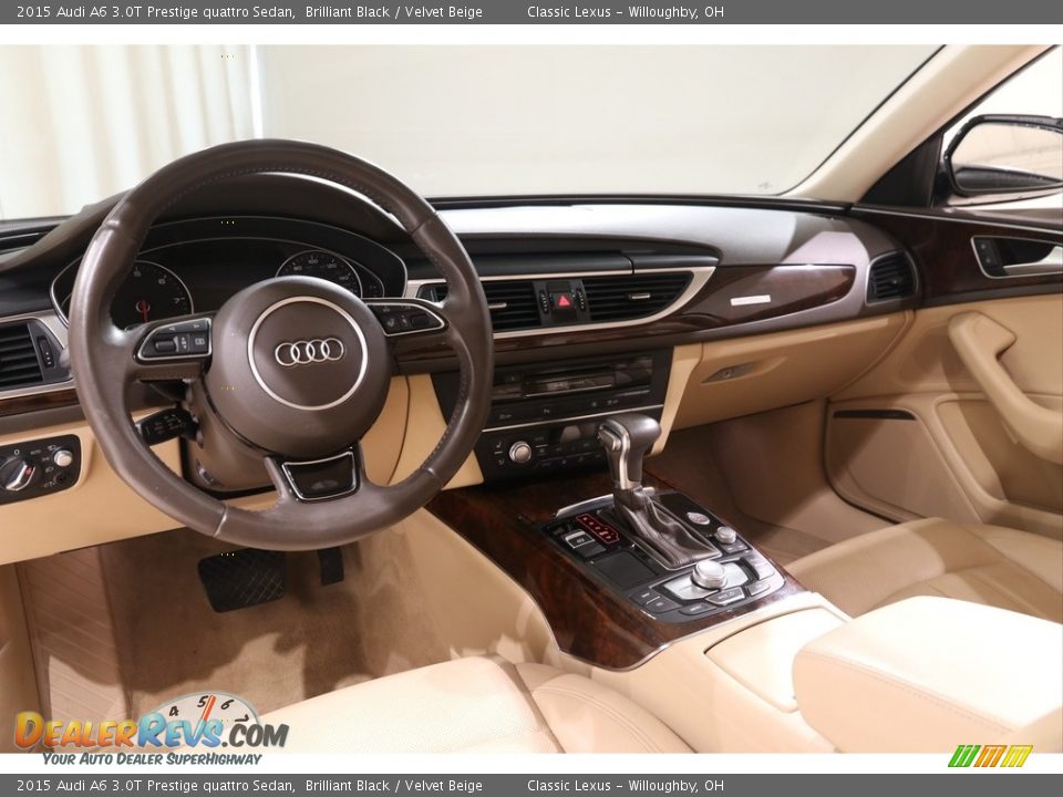 2015 Audi A6 3.0T Prestige quattro Sedan Brilliant Black / Velvet Beige Photo #10
