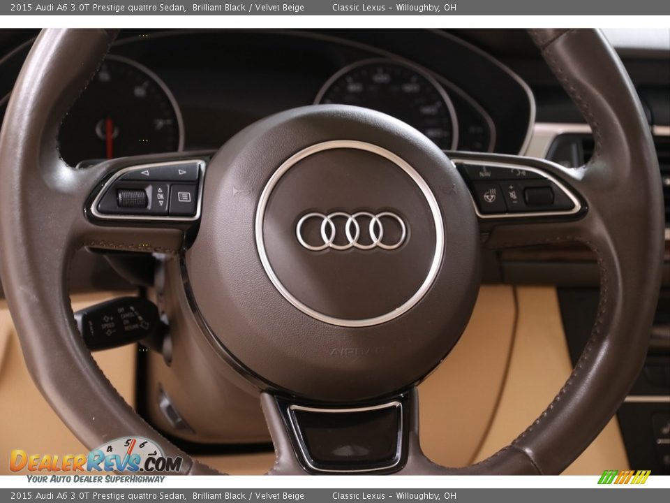 2015 Audi A6 3.0T Prestige quattro Sedan Brilliant Black / Velvet Beige Photo #11