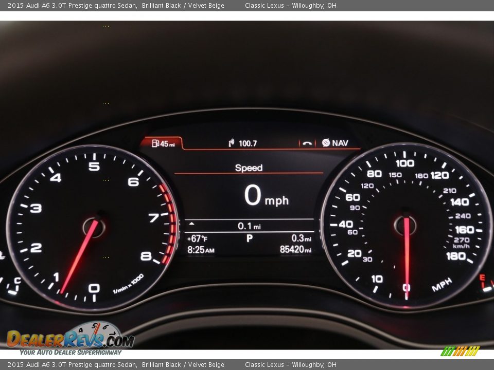 2015 Audi A6 3.0T Prestige quattro Sedan Brilliant Black / Velvet Beige Photo #13