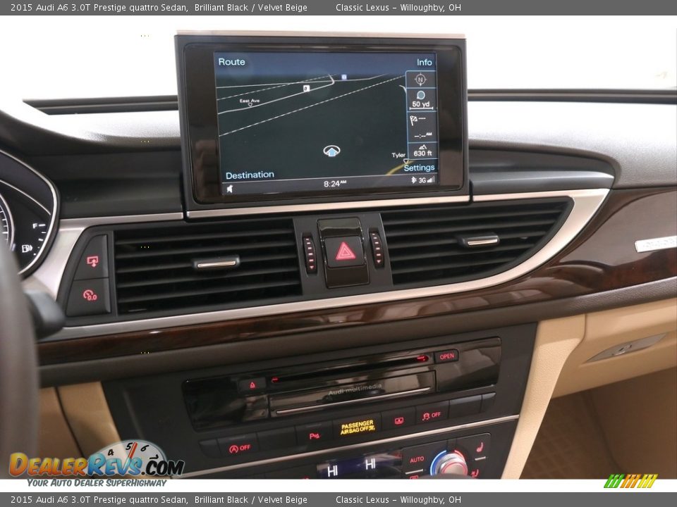 2015 Audi A6 3.0T Prestige quattro Sedan Brilliant Black / Velvet Beige Photo #16