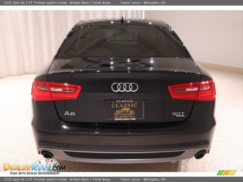2015 Audi A6 3.0T Prestige quattro Sedan Brilliant Black / Velvet Beige Photo #35