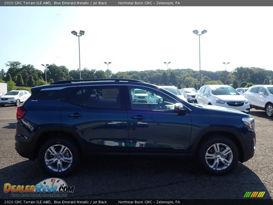 2020 GMC Terrain SLE AWD Blue Emerald Metallic / Jet Black Photo #4