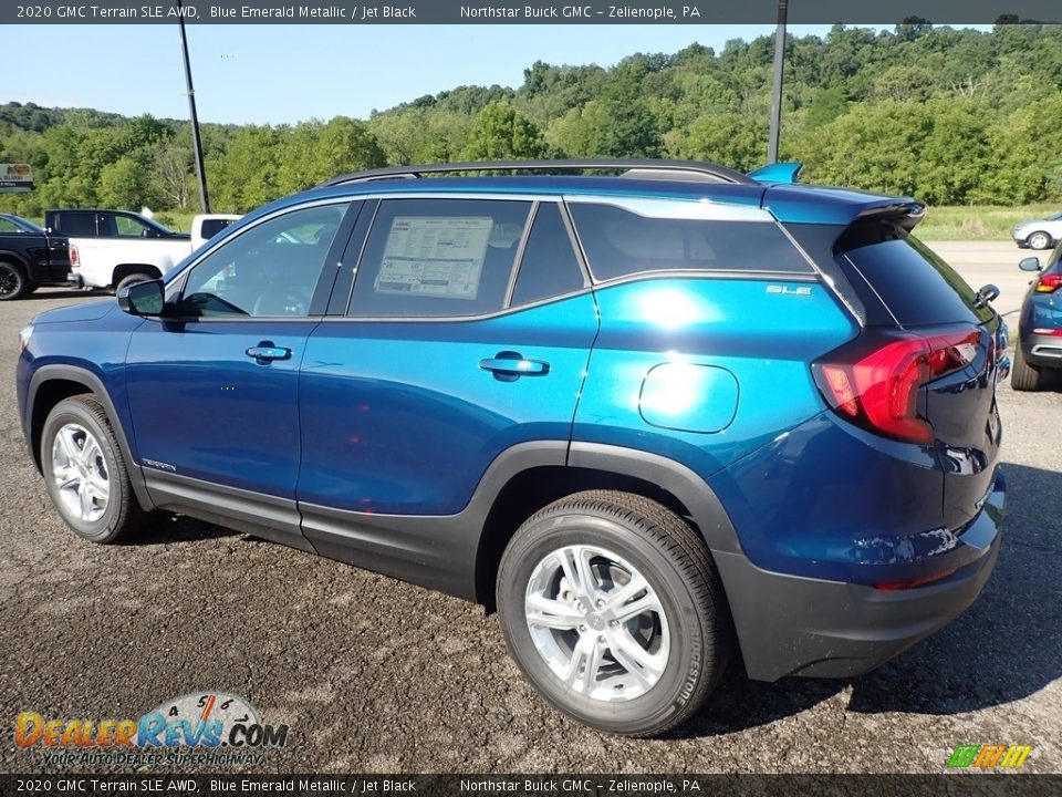 2020 GMC Terrain SLE AWD Blue Emerald Metallic / Jet Black Photo #8