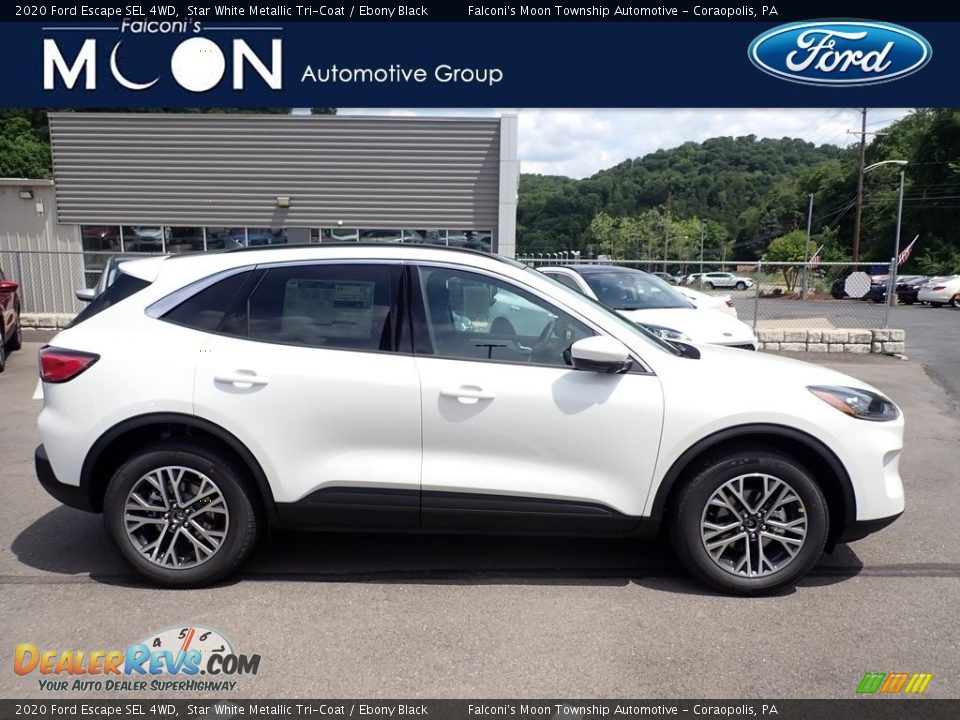 2020 Ford Escape SEL 4WD Star White Metallic Tri-Coat / Ebony Black Photo #1