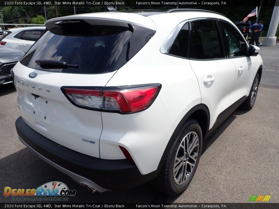2020 Ford Escape SEL 4WD Star White Metallic Tri-Coat / Ebony Black Photo #2