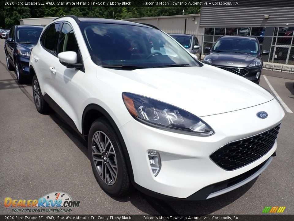 2020 Ford Escape SEL 4WD Star White Metallic Tri-Coat / Ebony Black Photo #3