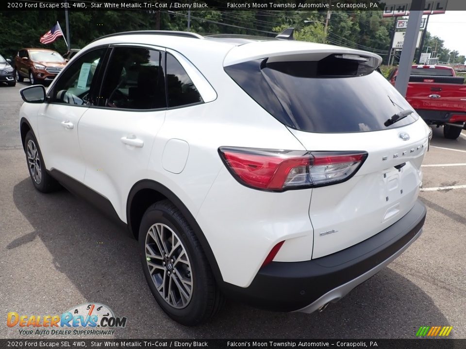 2020 Ford Escape SEL 4WD Star White Metallic Tri-Coat / Ebony Black Photo #6