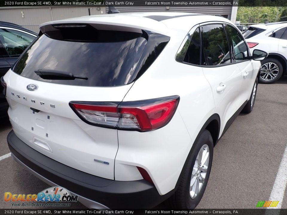2020 Ford Escape SE 4WD Star White Metallic Tri-Coat / Dark Earth Gray Photo #2