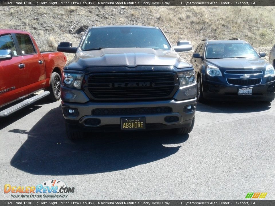 2020 Ram 1500 Big Horn Night Edition Crew Cab 4x4 Maximum Steel Metallic / Black/Diesel Gray Photo #1